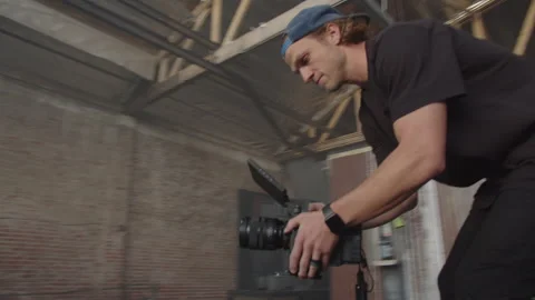 BTS of Director Getting Shot Of Groovy Artists On Set Stock Footage 270328892