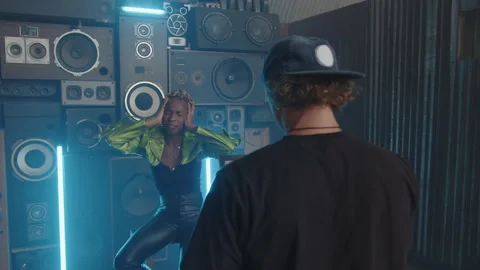 BTS Of Posing Artist For Camera Stock Footage 270327934