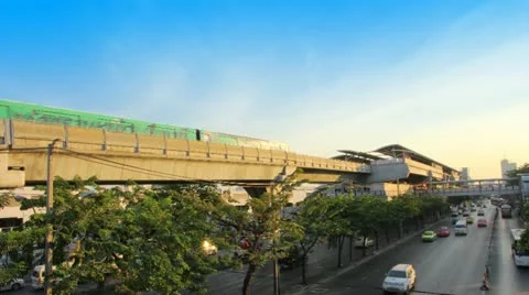 BTS Skytrain Stock Footage 18227749