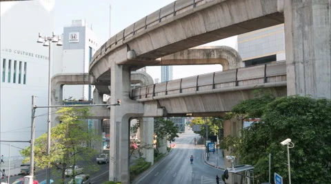 BTS skytrain in thailand Stock Footage 49943772