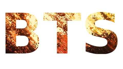 BTS text image - Typography stock design word image Stock Illustration