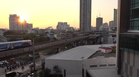 BTS Train Arriving the Station Stock Footage 60373613