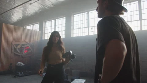 BTS Of Videographer Chatting With Crew Stock Footage 270330249