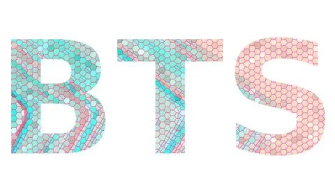 BTS Word text design image stock Stock Illustration