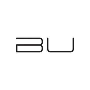 Bu initial letter vector logo icon 스톡 일러스트