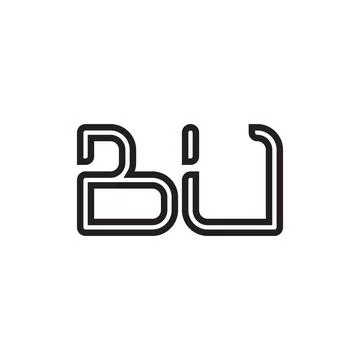 Bu initial letter vector logo icon Stock Illustration