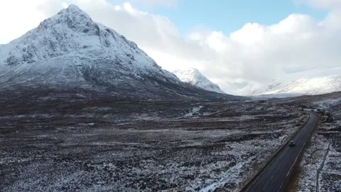 Buachaille Etive Mòr in Glencoe, Scottish Highlands, Scotland Stock Footage 235315013