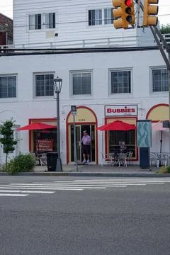 Bubbies Kosher Bistro is a restaurant that serves kosher Jewish food Stock Photos
