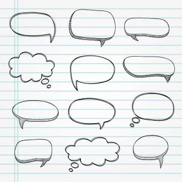 Bubble 16Variety of bubble speech set Stock Illustration