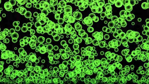 A bubble animation with a black background Stock Footage 237438810