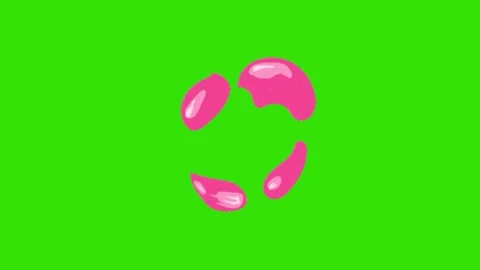 Bubble animation on green screen 動画素材 330680242