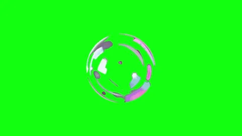 Bubble animation on green screen Stock Footage 335427426
