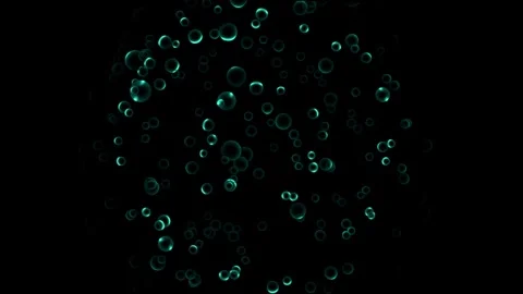 Bubble animation moving at night black Stock Footage 276626719