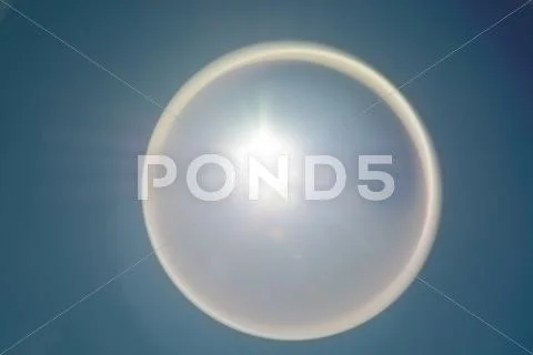 Bubble around the sun; photographic effect Stock Photos