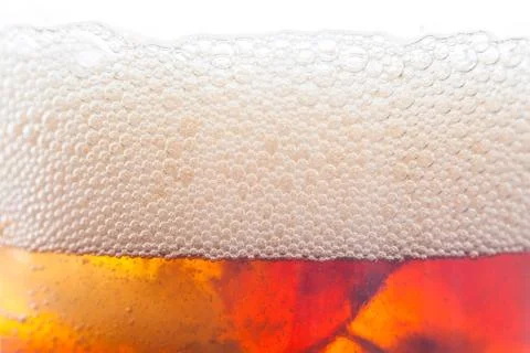 Bubble background from soft drink with ice Stock Photos