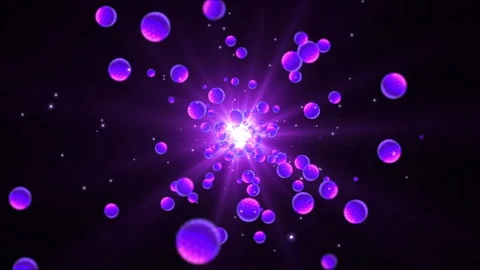 Bubble ball glow light particle animation Stock Footage 146151943