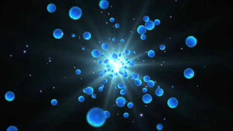 Bubble ball glow light particle animation Stock-Footage 146151996