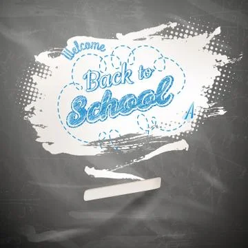 Bubble banner on school board background. EPS 10 Illustrazione stock