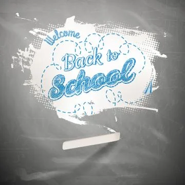 Bubble banner on school board background. EPS 10 Illustrazione stock
