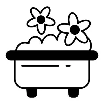 Bubble Bath Dualtone Icon Stock Illustration