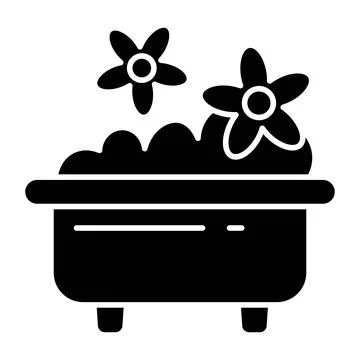 Bubble Bath Glyph Icon Stock Illustration