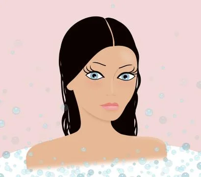 Bubble Bath Stock Illustration