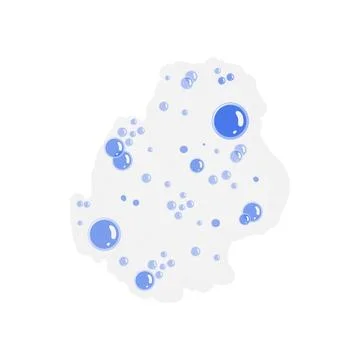 Bubble bath soap foam cartoon vector illustration Stock Illustration