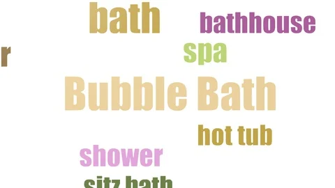 Bubble Bath Tag Cloud Animated Isolated Stock Footage 107231767