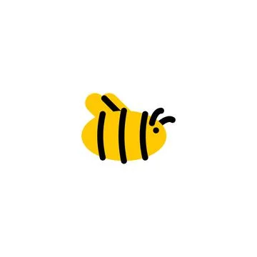 Bubble bee. Vector logo in bold line style Stock Illustration
