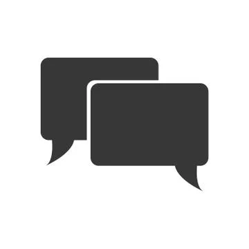 Bubble black communication message icon. Vector graphic 스톡 일러스트