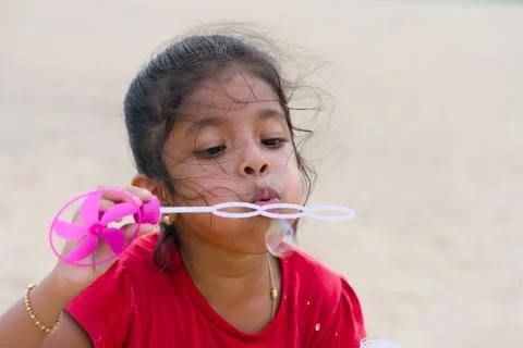 Bubble Bliss Child at Play Stock Photos