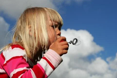 Bubble blowing Stock-Fotos