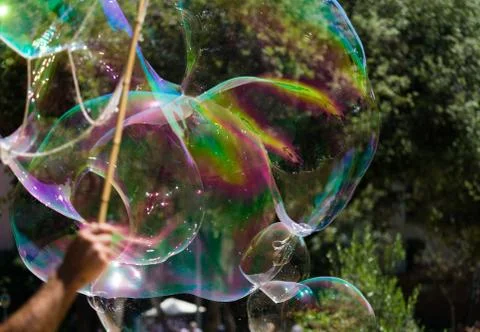 Bubble blowing Stock Photos