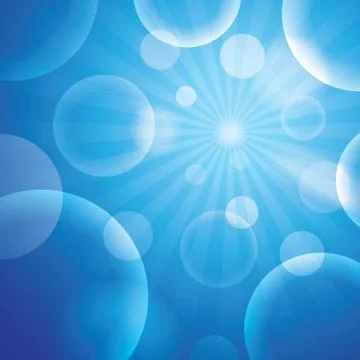 Bubble blue background Stock Illustration
