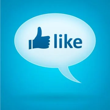 Like bubble on blue background. Vector illustration isolated from background. イラスト素材