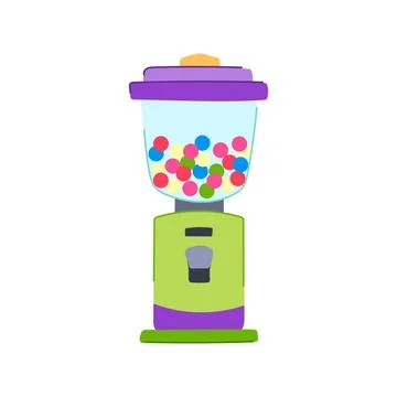 Bubble bubblegum machine cartoon vector illustration Stock Illustration