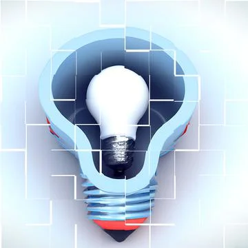 Bubble , bulb and idea concept Stock Illustration