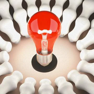 Bubble , bulb and idea concept Stock Illustration