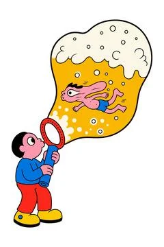 Bubble Bunny Dream Illustrazione stock