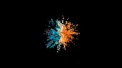 Bubble Burst - colorful foaming balls balloons spheres explosion alpha matte Stock Footage 126065735