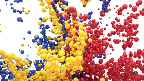 Bubble Burst - colorful foaming balls balloons spheres explosion alpha channel Stock Footage 132259735