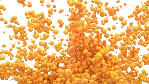 Bubble Burst - foaming balls balloons spheres explosion alpha channel Stock Footage 133633999