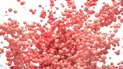 Bubble Burst - foaming balls balloons spheres explosion alpha channel Stock Footage 133634076