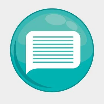 Bubble button icon. Social media design. vector graphic Stock Illustration