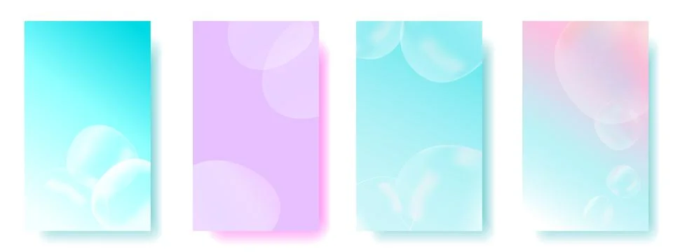 Bubble card set Stock Illustration