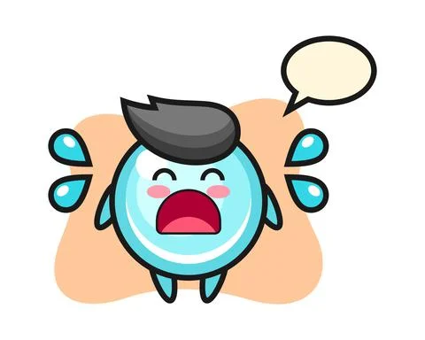 Bubble cartoon illustration with crying gesture Stock Illustration