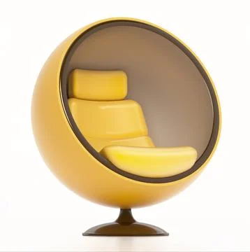Bubble chair isolated on white background. 3D illustration Stock Illustration