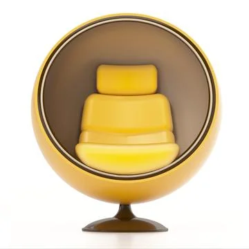 Bubble chair isolated on white background. 3D illustration イラスト素材