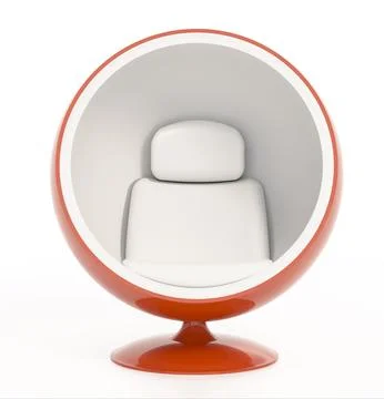 Bubble chair isolated on white background. 3D illustration Stock Illustration