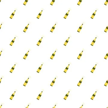 Bubble champagne pattern seamless イラスト素材